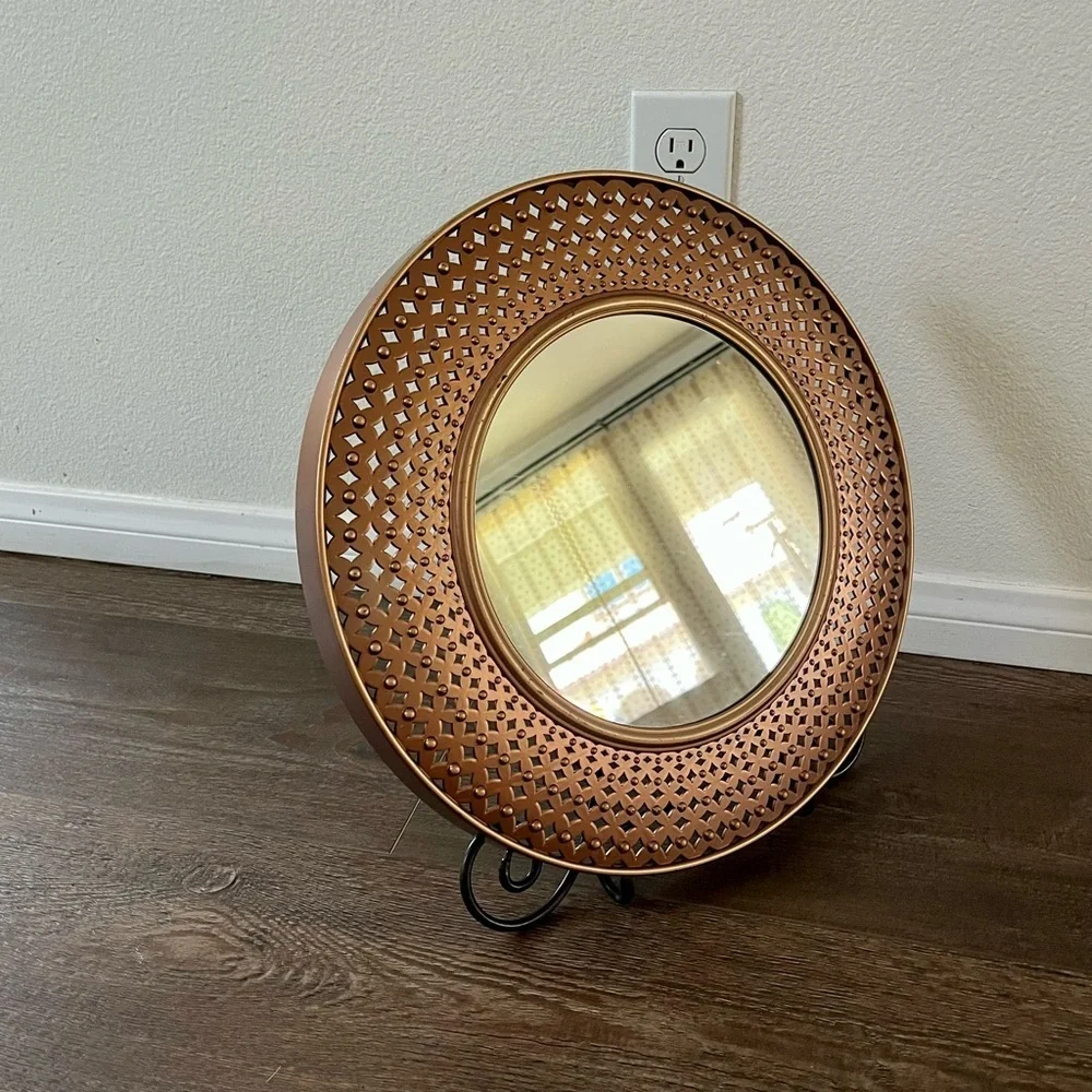 Elegant Copper color Wall Mirror D 16 inches